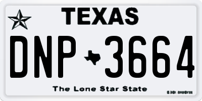 TX license plate DNP3664