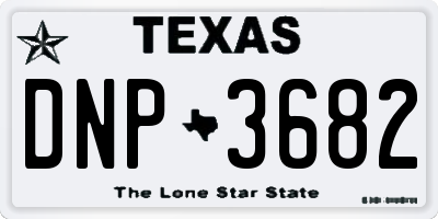 TX license plate DNP3682