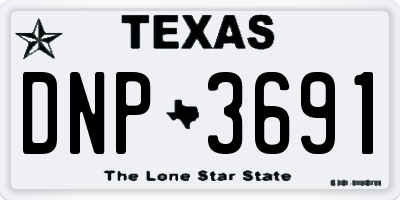 TX license plate DNP3691