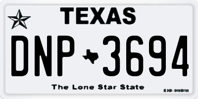TX license plate DNP3694