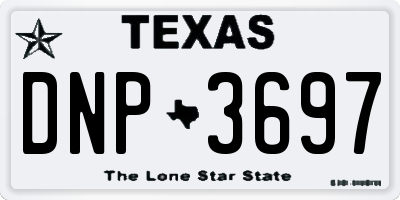 TX license plate DNP3697