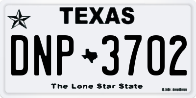 TX license plate DNP3702