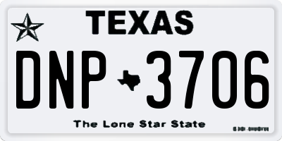 TX license plate DNP3706