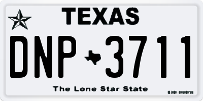 TX license plate DNP3711