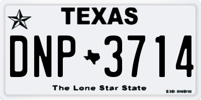 TX license plate DNP3714