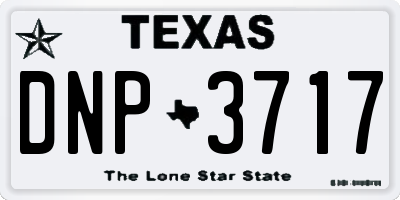 TX license plate DNP3717
