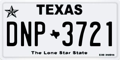 TX license plate DNP3721