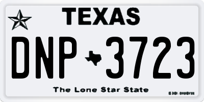TX license plate DNP3723