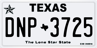 TX license plate DNP3725