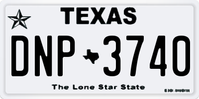 TX license plate DNP3740