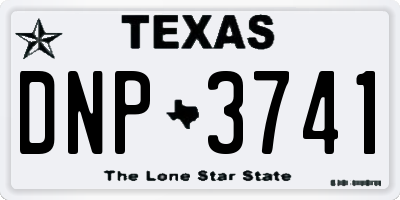 TX license plate DNP3741
