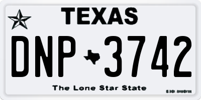 TX license plate DNP3742