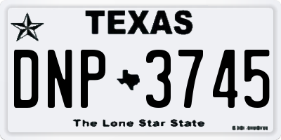 TX license plate DNP3745