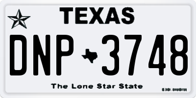 TX license plate DNP3748