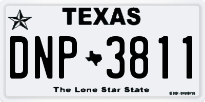 TX license plate DNP3811