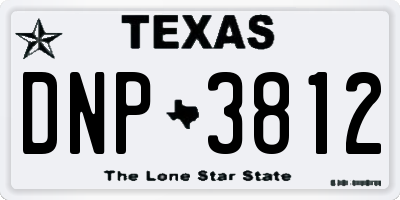 TX license plate DNP3812