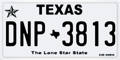 TX license plate DNP3813