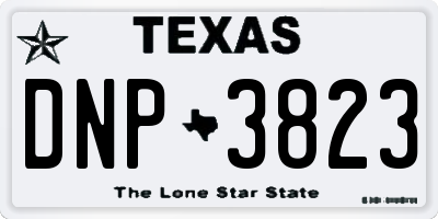TX license plate DNP3823