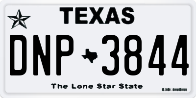 TX license plate DNP3844