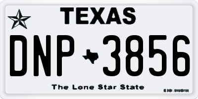 TX license plate DNP3856
