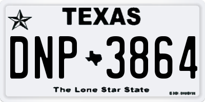 TX license plate DNP3864