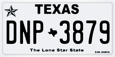 TX license plate DNP3879