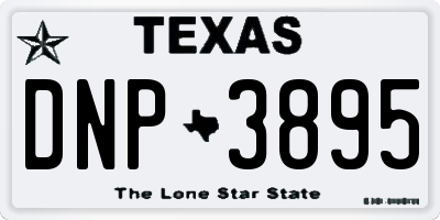 TX license plate DNP3895