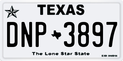 TX license plate DNP3897