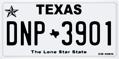 TX license plate DNP3901
