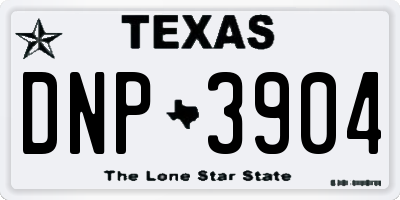 TX license plate DNP3904