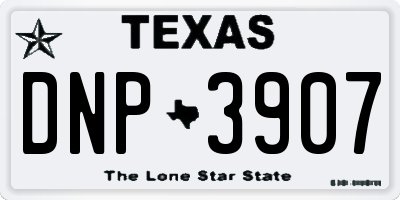TX license plate DNP3907