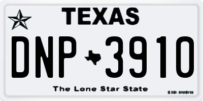 TX license plate DNP3910