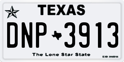 TX license plate DNP3913