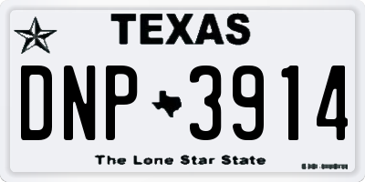 TX license plate DNP3914