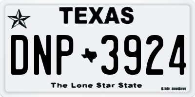 TX license plate DNP3924