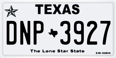 TX license plate DNP3927