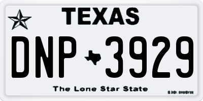 TX license plate DNP3929
