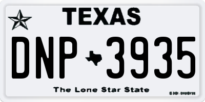 TX license plate DNP3935