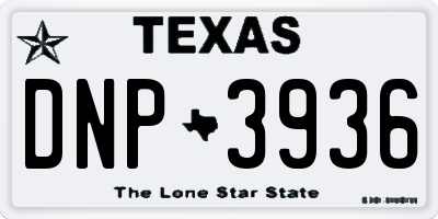 TX license plate DNP3936