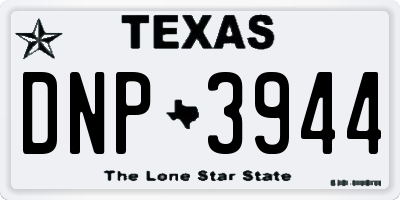TX license plate DNP3944