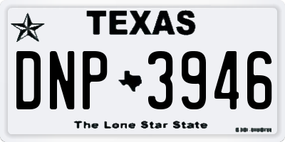 TX license plate DNP3946