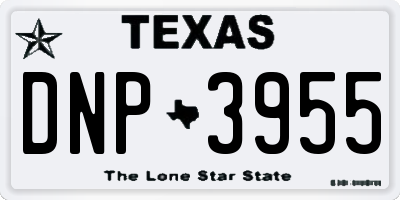 TX license plate DNP3955