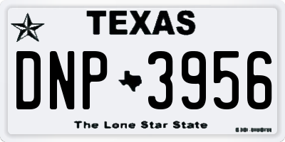 TX license plate DNP3956