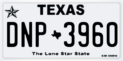 TX license plate DNP3960
