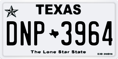 TX license plate DNP3964
