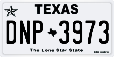 TX license plate DNP3973