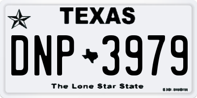 TX license plate DNP3979
