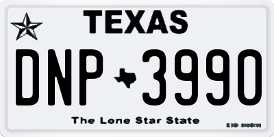 TX license plate DNP3990