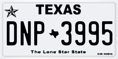 TX license plate DNP3995
