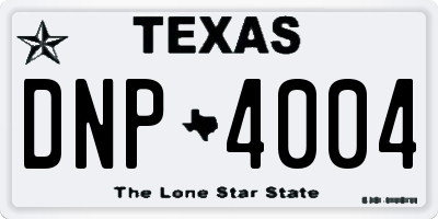 TX license plate DNP4004